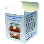 Large water-soluble HACCP labels