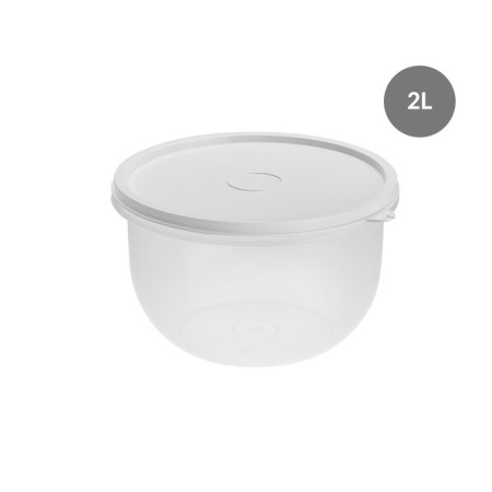 Boîte hermétique GILAC ronde 2 L - transparente