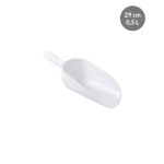 White polypropylene ingredient scoop, length 187 mm