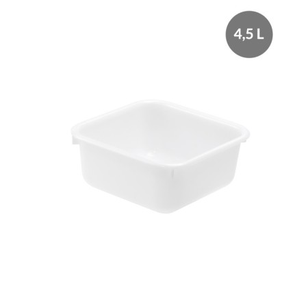 Square bowl 4.5 L - white