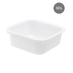Square bowl 10 L - white