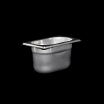 GN1/9 stainless steel Gastronorm Tray, full H. 100 mm