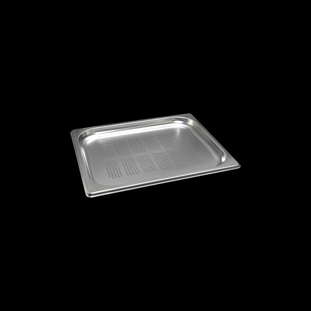 Perforated stainless steel Gastronorm Tray GN 1/2 H. 20 mm