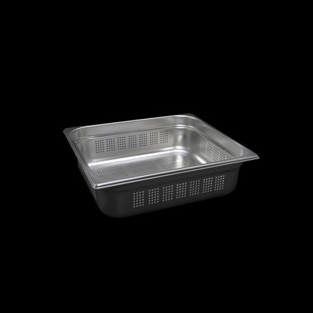 GN 2/3 Perforated stainless steel Gastronorm Tray H. 100 mm