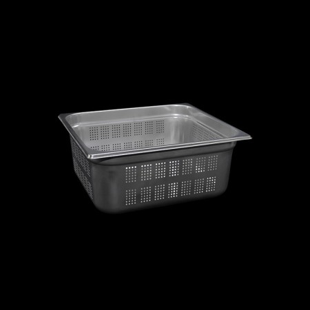 GN 2/3 Perforated stainless steel Gastronorm Tray H. 150 mm