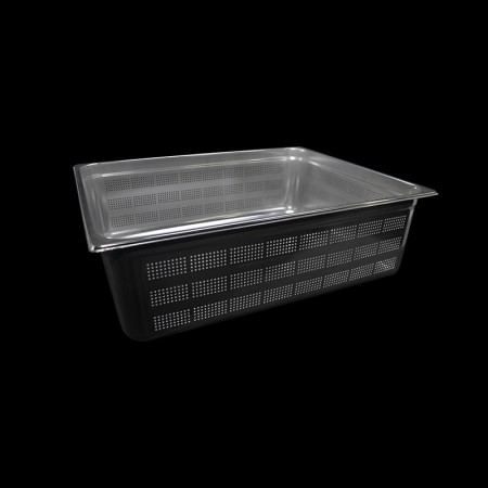 GN 2/1 Perforated stainless steel Gastronorm Tray H. 200 mm