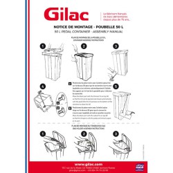 Pedal garbage can 50 L with lid