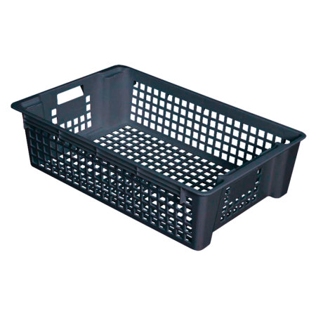 28-liter stacking and nesting openwork crate