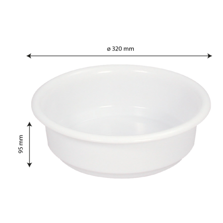 Round bowl GILAC 4.5 L - white