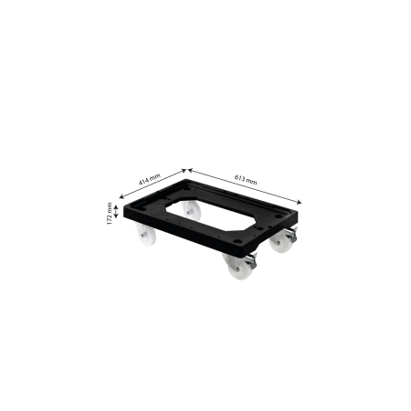 Socle rouleur GILAC 4 roues pivotantes dont 2...